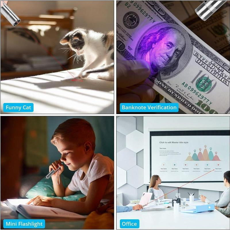 Cat Laser Toy, 7 Adjustable Modes, Rechargeable, Multifunctional Pet Interactive Laser Pointer Toy,Suitable for Indoor Cats and Dogs to Chase and Play