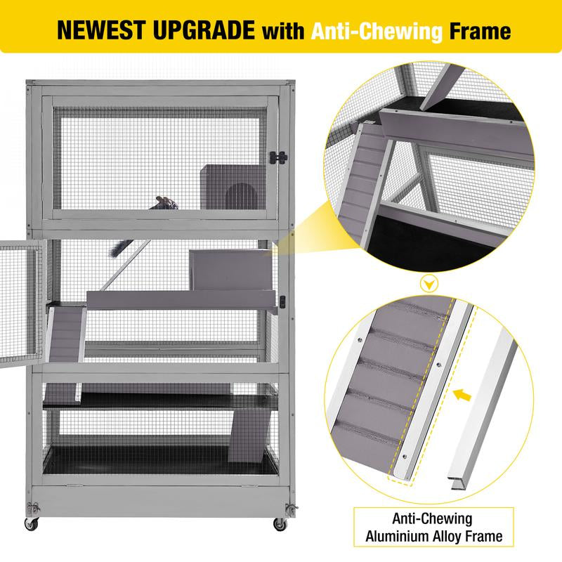Aivituvin-Air56 Large Wooden Chinchilla Ferret Cage