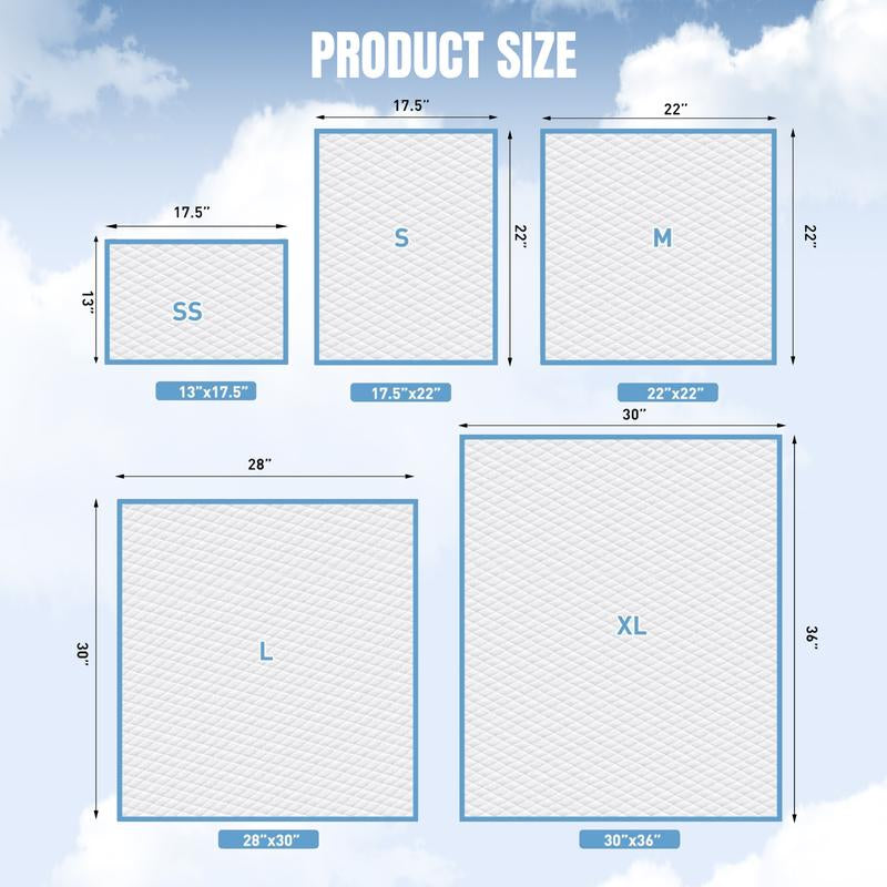 Goofypet 30" X 36" Training Pad, 40 Count Dog Pee Pads, Doggie Pads, Disposable Puppy Pee Pads