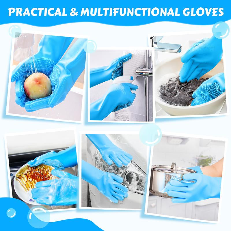 Pecute Pet Grooming Gloves, Heat-Resistant Silicone Pet Bathing Gloves