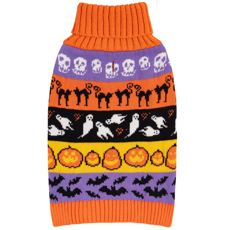 KYEESE Cozy Halloween Dog Pet Sweater Stretchy Ter Funny Sleeveless Spooky Adorable Pumpkin & Ghost Print and Cute & Warm Fall Outfit for Small & Large Dogs Stretchy Shirts Pajamas
