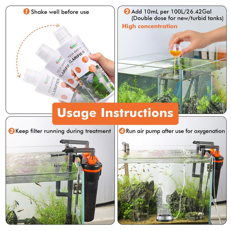 Hygger Aquarium Water Clarifier, Water Clarifier for Fish Tank, for Freshwater and Saltwater Tanks