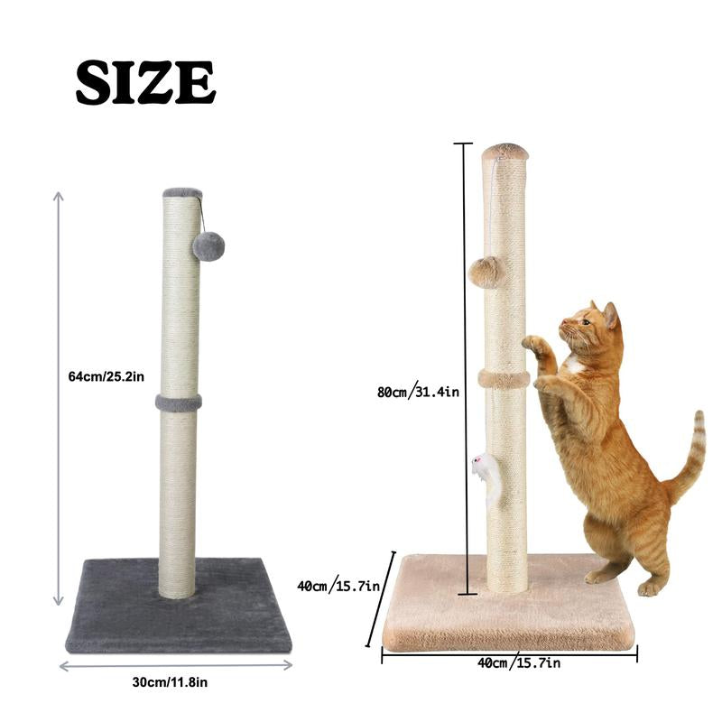 Cat Scratching Posts for Indoor Cats and Kittens Cat Scratchers with Dangling Ball Vertical Scratcher with Premium Sisal House Home