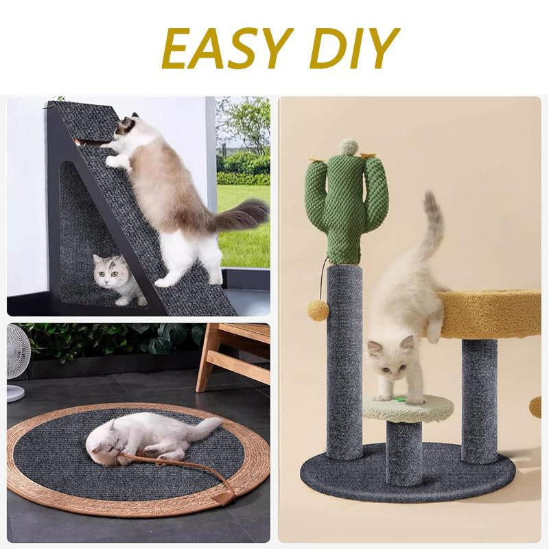 1Pc anti Cat Scratch Furniture Protector, Cat Scratch Pad, Self-Adhesive Sofa Furniture Protector, Prevents Cat Claws from Scratching, Trimmable DIY Cat Wall Climbing Blanket for Furniture, Sofa, Walls, Couch, Doors, Corners. Sticky Tape