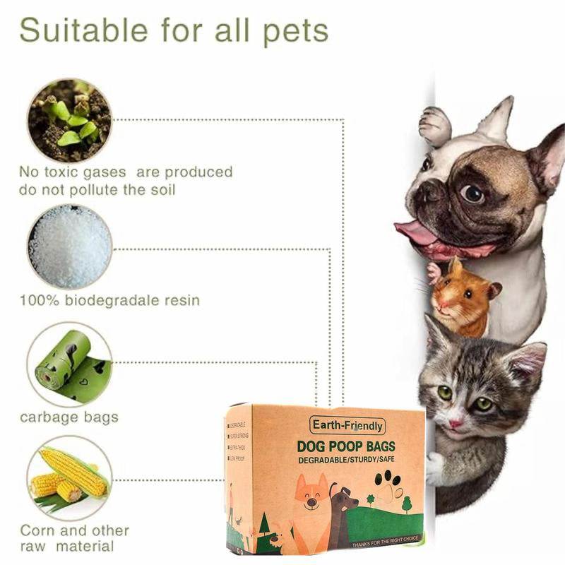 210Pcs/540Pcs Dog Poop Bags, Portable Pet Waste Bag Filling Rolls, Thickened Leak Proof, Pet Waste Disposal Bags, High-Quality Dog Supplies, Two Options-14Rolls 36Rolls