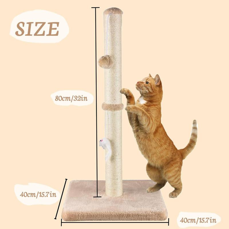 Cat Scratching Posts for Indoor Cats and Kittens Cat Scratchers with Dangling Ball Vertical Scratcher with Premium Sisal House Home