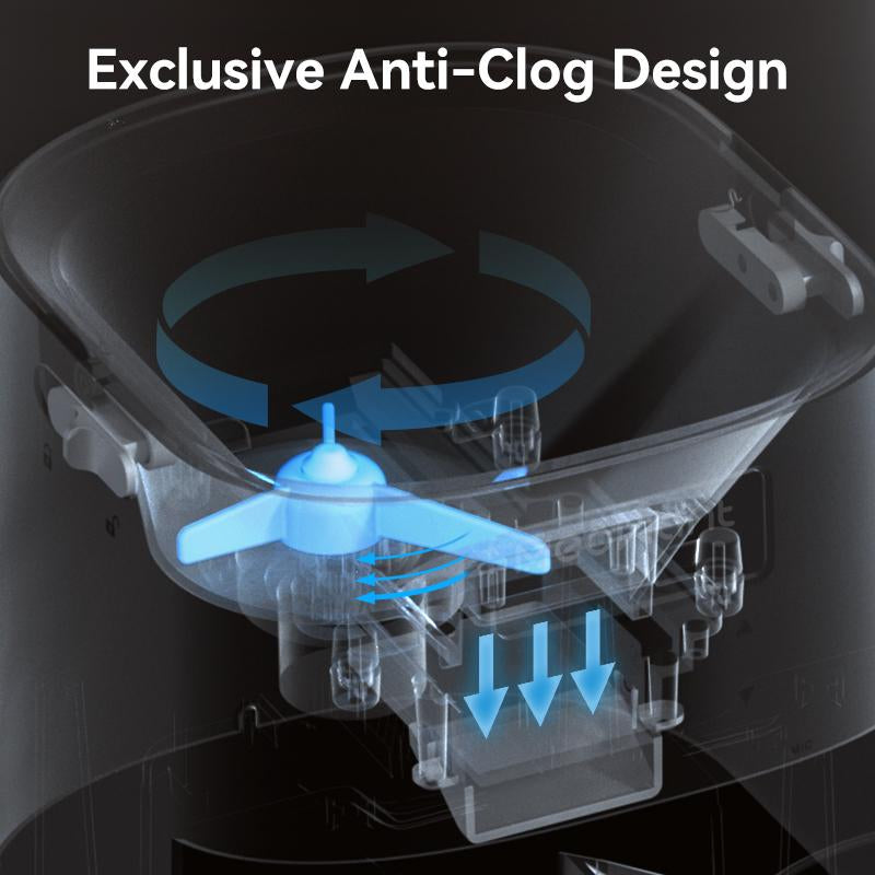 Meowant Automatic Cat Feeder, 5L Dual-Bowl Food Dispenser for Cats and Small Dogs, Timed Feeding with 6 Meals/Day, 48 Portions, and 10S Voice Recorder