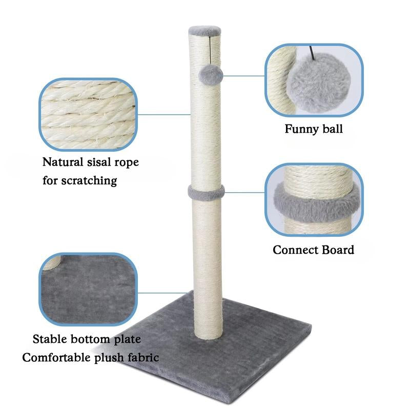 Cat Scratching Posts for Indoor Cats and Kittens Cat Scratchers with Dangling Ball Vertical Scratcher with Premium Sisal House Home