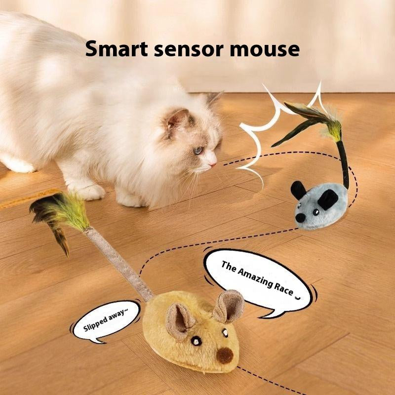 Rechargeable Mouse Toy Sensing Toy Simulation Mouse Animal Electric Smart Mouse Toy Teasing Cat Toy Cat Toys Crazy Cat Toy Gifts for Cats Money Saving Toy Cute Cat Toys Gravity Ball Cat Ball Interactive Cat Toy