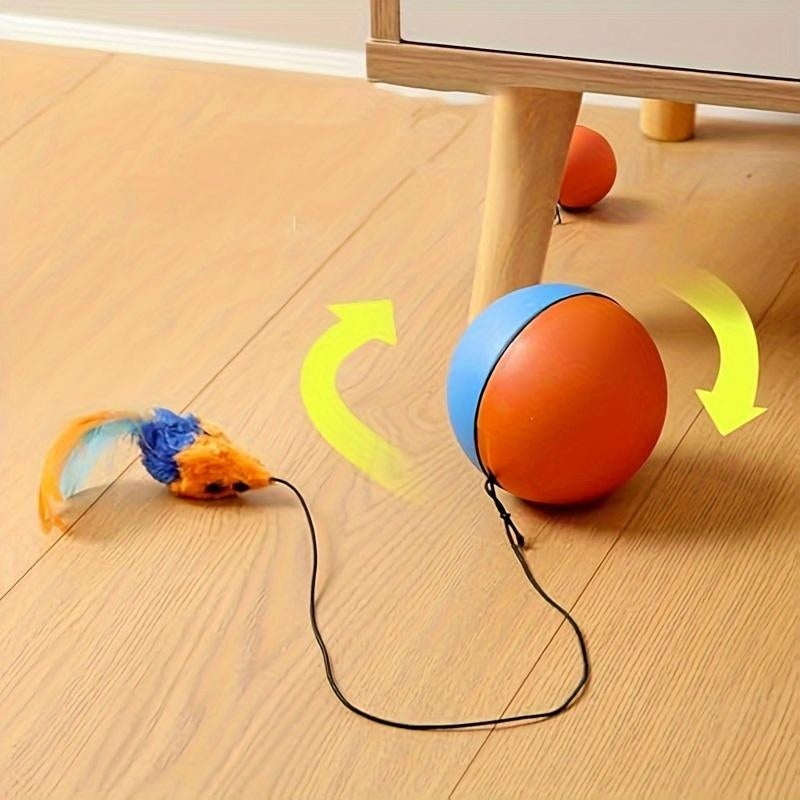 Interactive Cat Ball Toy – Plush Mouse, Rechargeable, for Kittens & Pets