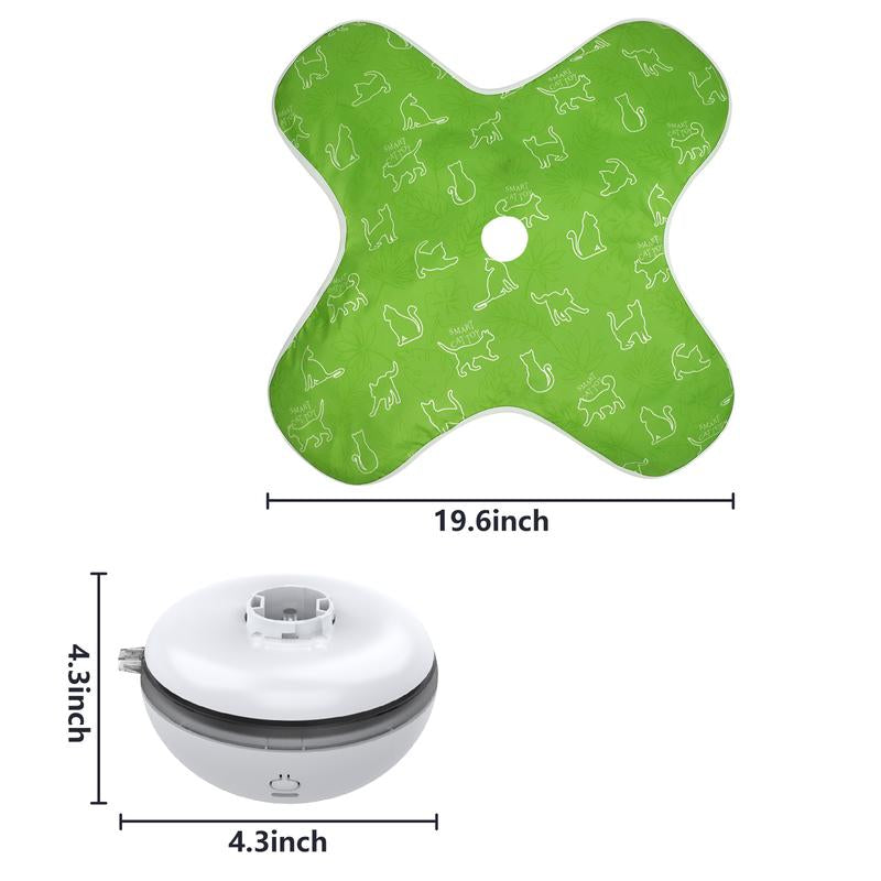 Waaiio Cat Toys for Indoor Cats,Interactive Toy Hide N Seek for Kittens,Automatic Moving Wand Feather,Motion Activated Exercise Toy for Bored Cats Rechargeable (Grey)