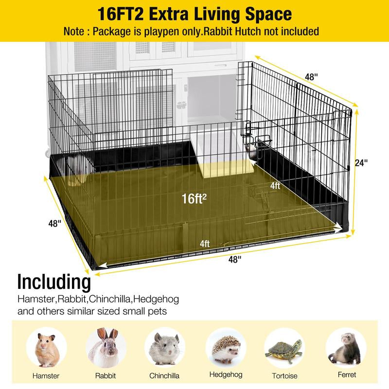 Aivituvin-Air71 Guinea Pig ,Bunny Playpen| Small Pet Playpen with Floor,Petlife,Dog Playpen,Rabbit Playpen,Dog Crate