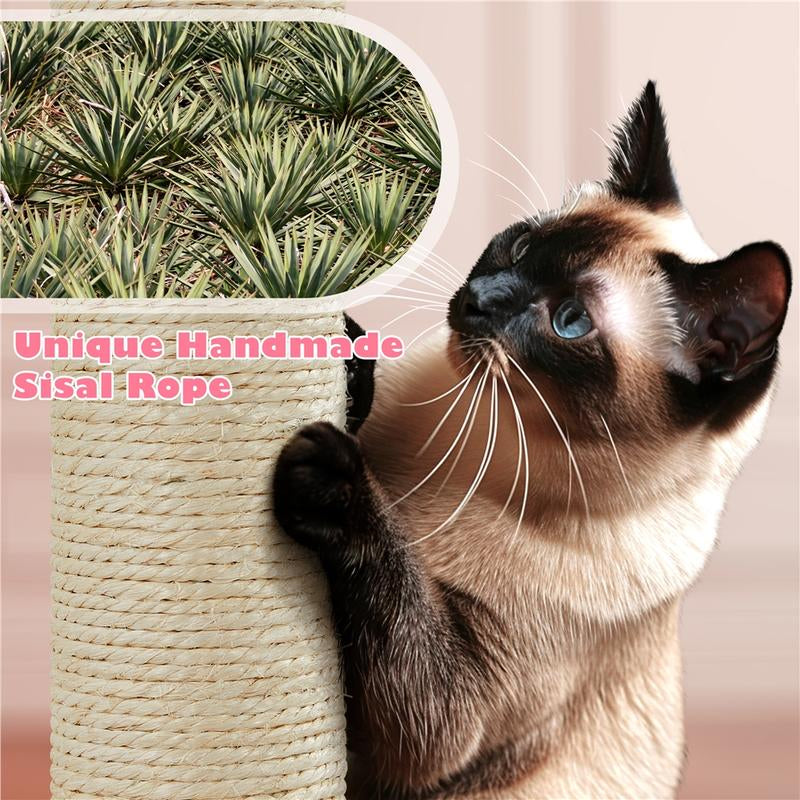【All Kinds】 Yaheetech Pink Cat Tree Cat Tower Cat Condo with Platform & Hammock, Scratching Posts for Kittens Pet Play House with Plush Perch for Indoor Activity Relaxing