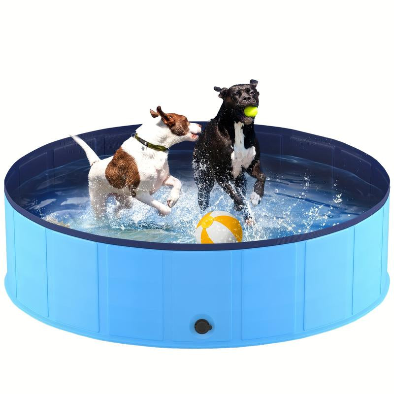 Heavy-Duty Foldable Pet Pool - Quick-Dry Hard Plastic Bath Tub & Outdoor Water Toy , Portable Collapsible Dog Bathtub with Non-Slip Surface, Easy Setup for Indoor/Outdoor Use, Ideal for Large Dogs, Medium Dogs, Cats - Space-Saving Design for Home, Travel
