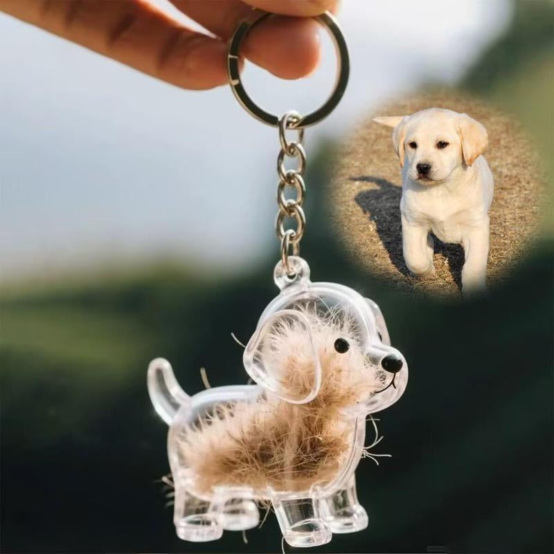 Dog Hair Storage Bottle, Dog Fur Keepsake Capsule Pendant, Keychain for Collecting Cat and Dog Hair, Cute Pet Memorial Gifts, Back-To-School Gifts