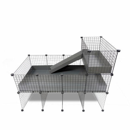 Guinea Pig Condo C&C Cage with Pillars, Balcony, and Ramp- Guineadad