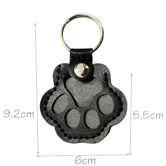 Cat and Dog Hair Keychain Creative Pet Cat and Dog Decoration for Pet Owners to Collect and Commemorate - Portable PU Leather Tag for DIY Cat/Dog Paw Print & Hair Storage