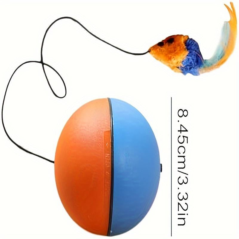 Interactive Cat Ball Toy – Plush Mouse, Rechargeable, for Kittens & Pets