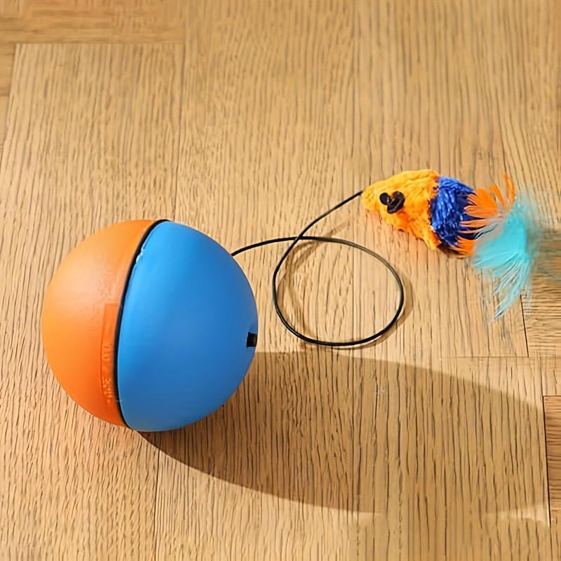 Interactive Cat Ball Toy – Plush Mouse, Rechargeable, for Kittens & Pets