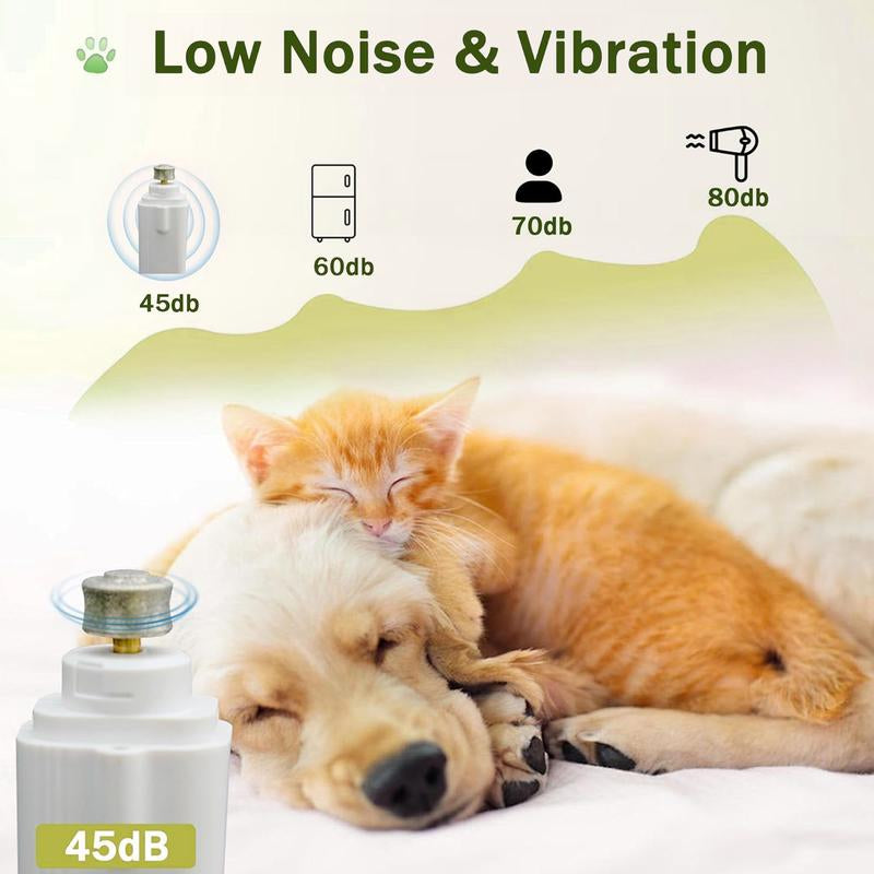 2-In-1 Cat Nail Clipper & Trimmer - USB Rechargeable with LED Light & Safety Guard, Professional Grooming Tool for Cats，Whtie
