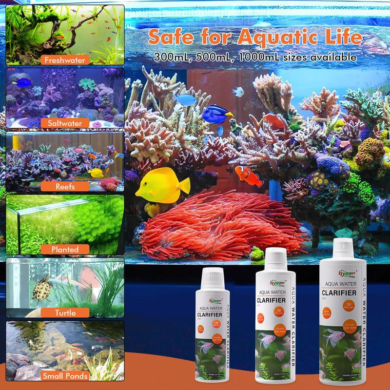 Hygger Aquarium Water Clarifier, Water Clarifier for Fish Tank, for Freshwater and Saltwater Tanks
