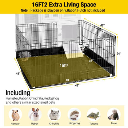 Aivituvin-Air71 Guinea Pig ，Bunny Playpen| Small Pet Playpen with Floor,Petlife,Dog Playpen,Rabbit Playpen,Dog Crate